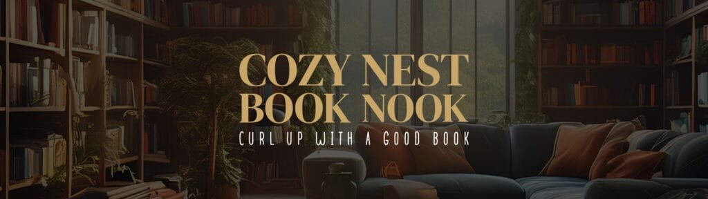 Cozy Nest Book Nook - Library Store logo design