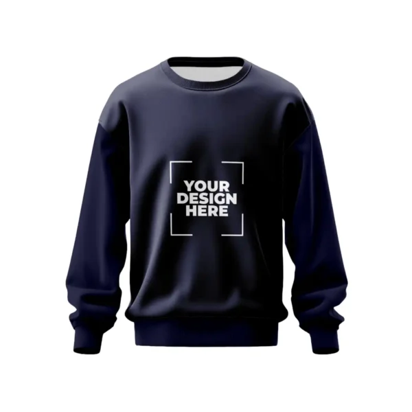 Crewneck Sweatshirt in Navy Blue